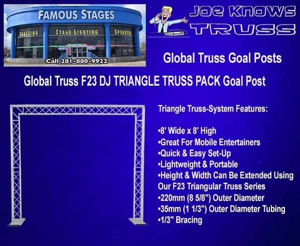 GlobalTruss F23 DJ Triangle Truss Pack Goal Post