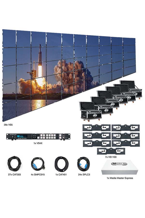 American DJ - VS5 9x5 - ADJ 5.99mm LED Video Wall 14ft 9" x 8ft 2" - with road cases