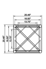 Global Truss - DT-GP20-8FT - end plate dimensions