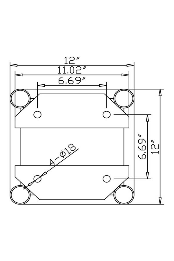 Global Truss - DT-GP - DT-GP30-30C - end plate dimensions