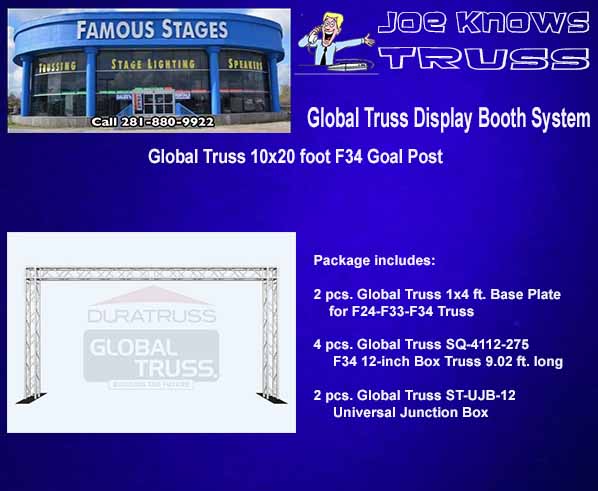 Global Truss 10x20 foot F34 Goal Post