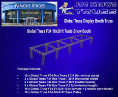 Global Truss F34 10x38 ft Trade Show Booth package list.