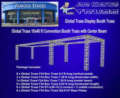 Global Truss 10' X 40' Display Booth Truss System with Center Beam List of Materials