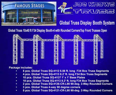 Global Truss F34 10'x40' Display Booth with Rounded Corners and an Open Top Front - Materials List