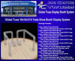 Global Truss 16x15x10 ft Trade Show Booth Display System materials list