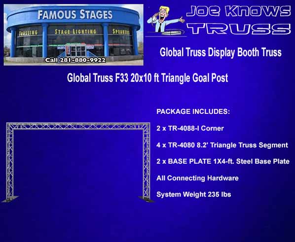 Global Truss 10x10, 10x20, & 20x20 Modular Trade Show Exhibit Booth