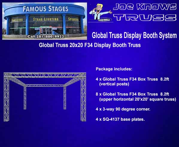 Global Truss 20' X 20' Display Booth Truss System