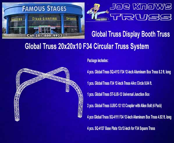 Global Truss 20x20x10 feet F34 Circular Truss System