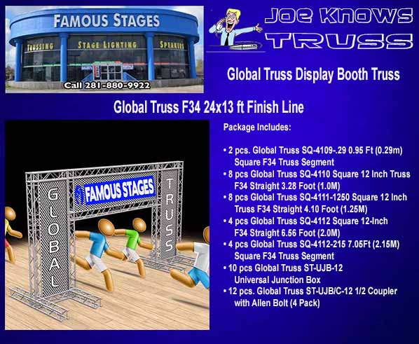 Global Truss F34 24x13 Finish Line materials list