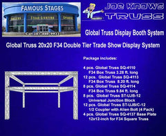 Global Truss 20x20 F34 Double Tier Trade Show Display System Package