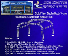 Global Truss F34 10.1’ x 21.58’ x 16.53’ Arch Display Booth Package List