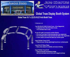 Global Truss 10.1’ x 22.53’ x 16.32’ Arch Booth Truss Materials List
