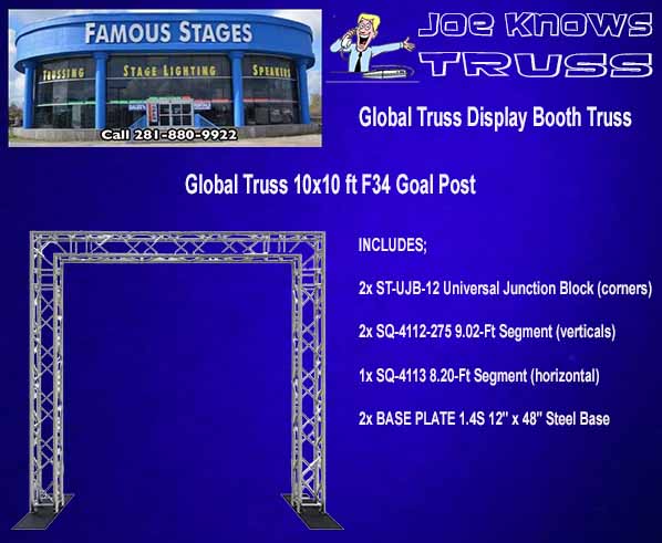 Global Truss 10x10 F34 Goal Post list of materials