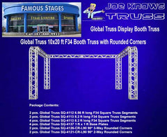 Global Truss 10x20 ft Booth Truss with Rounded Corners materials list