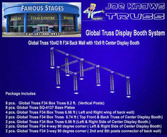 Global Truss F34 10x42 ft Back Wall with a 10x9 ft Center Display Booth - Materials List