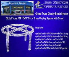 Stage Trussing Setup - Global Truss F34 12'x12' Circle Truss Display System with Cross