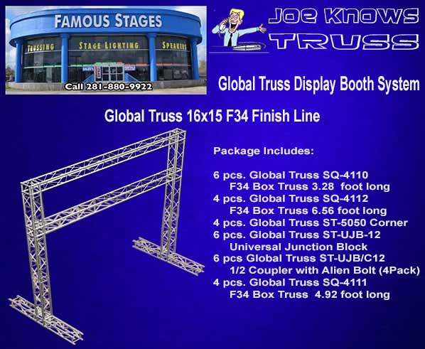 Global Truss F34 16x15 Finish Line