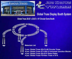 Global Truss 20.63’ x 20.63’ x 10’ Circular Dome Booth Materials List