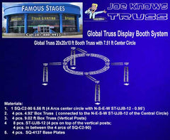 Global Truss F34 20x20x10 Booth Truss with a 7.51 ft Center Circle materials list