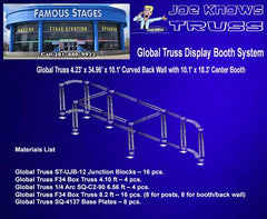Global Truss 4.23' x 34.96' x 10.1' Curved Back Wall with 10.1' x 18.3' Center Booth Materials List