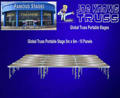 Global Truss Portable Stages 5mx6m - 15 Panels