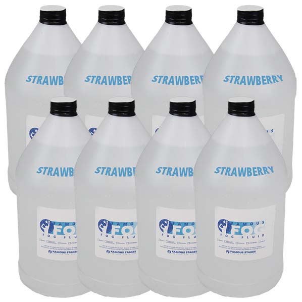 Fog Fluid - x 8 - eight gallons scented strawberry 2 boxes