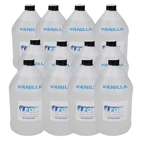 Fog Fluid - x12 - twelve gallons scented vanilla 3 boxes