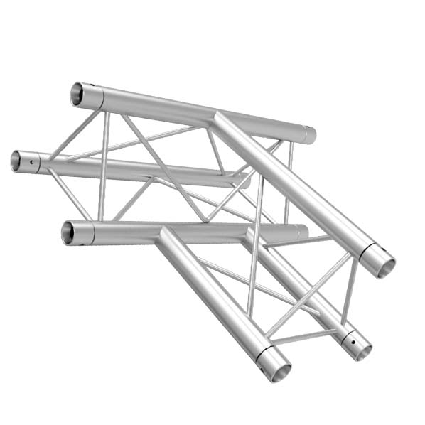 GLOBAL TRUSS F23 8.5" ALUMINUM TRIANGLE TRUSS TR96119-36-3WAY HORIZONTAL T-JCT-APEX UP/D slant left | Stage Truss