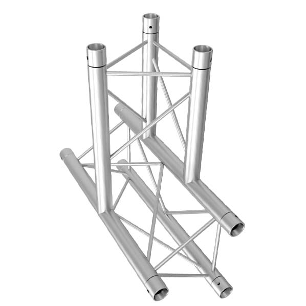 GLOBAL TRUSS F23 8.5" ALUMINUM TRIANGLE TRUSS TR96119-36-3WAY HORIZONTAL T-JCT-APEX UP/D vertical down | Stage Truss