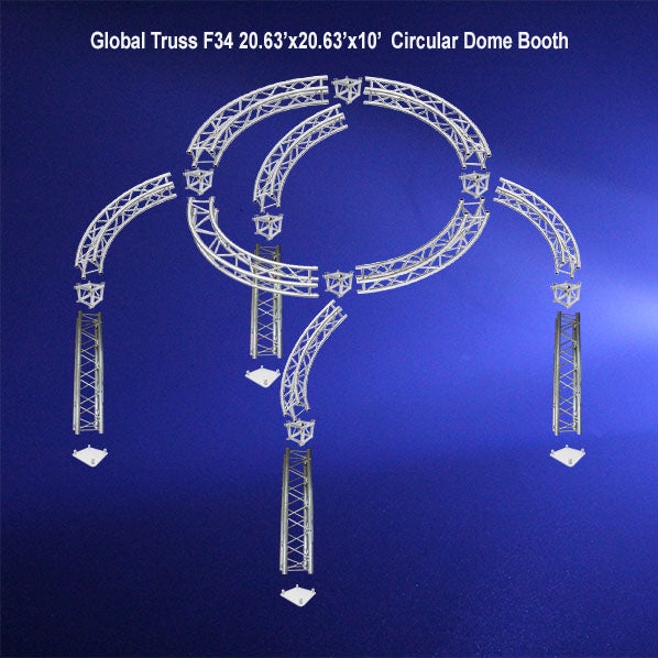 Global Truss 20.63’ x 20.63’ x 10’ Circular Dome Booth