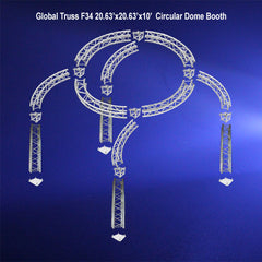 Global Truss 20.63’ x 20.63’ x 10’ Circular Dome Booth
