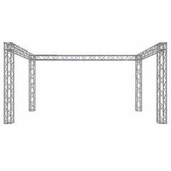 Global Truss 10x20 ft trade show booth top frontside excluded