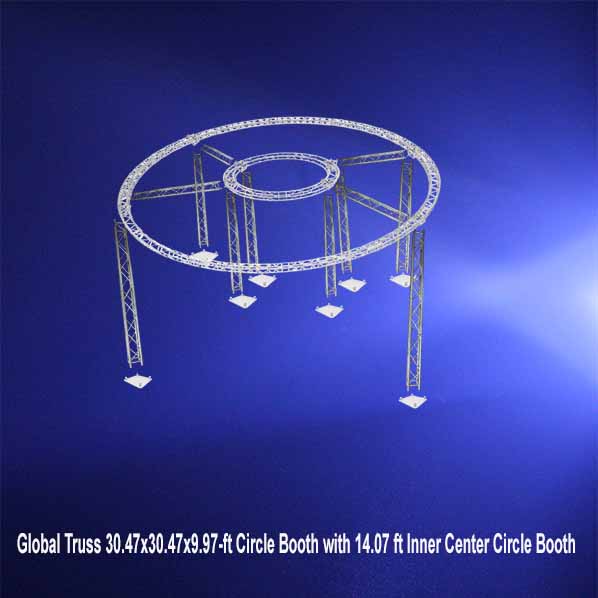 Global Truss 30.47x30.47x9.97 ft Circle Booth with a 14.07x14.07 ft Inner Circle Booth