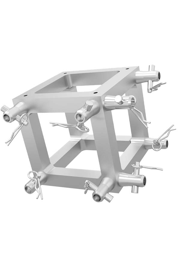 Global Truss Aluminum Box Truss 4-inch Universal Junction Block horizontal left | Stage Truss
