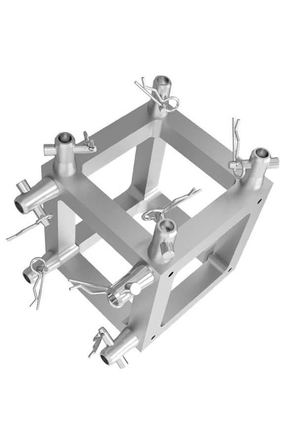 Global Truss Aluminum Box Truss 4-inch Universal Junction Block slant right | Stage Truss