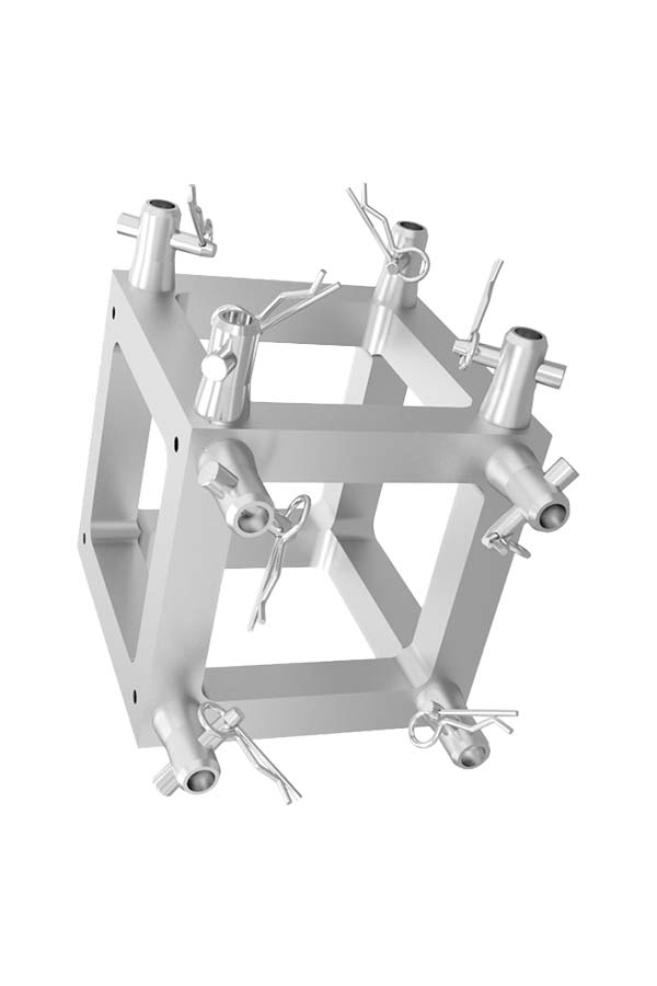 Global Truss Aluminum Box Truss 4-inch Universal Junction Block vertical down | Stage Truss