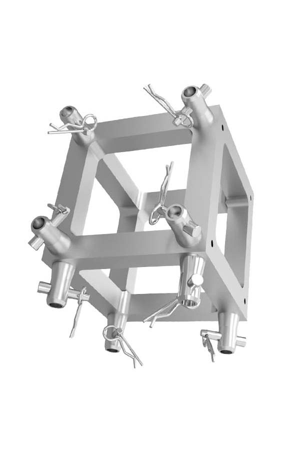 Global Truss Aluminum Box Truss 4-inch Universal Junction Block vertical | Stage Truss
