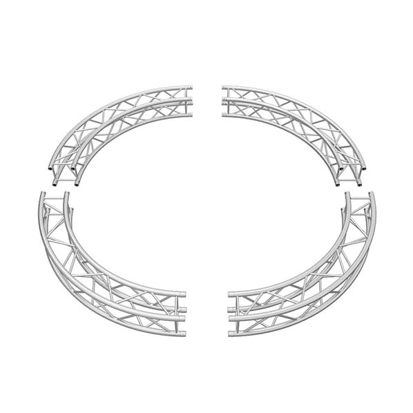 Global Truss F34 12in Square Truss Circle SQ-C4-90 - 13.12ft (4.0M) - split | Stage Truss