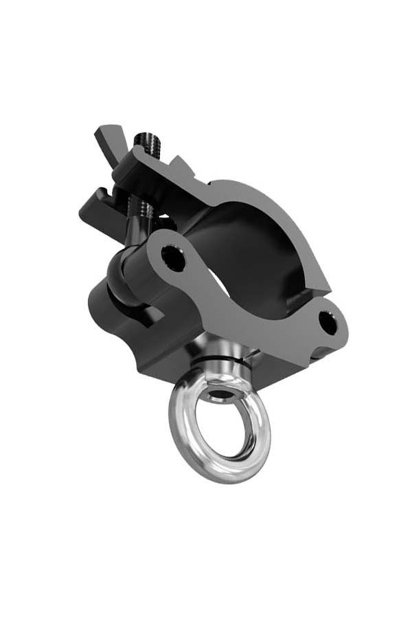 Global Truss - Eye Clamp Black Heavy Duty Clamp With Eyebolt For 50mm Tubing vertical