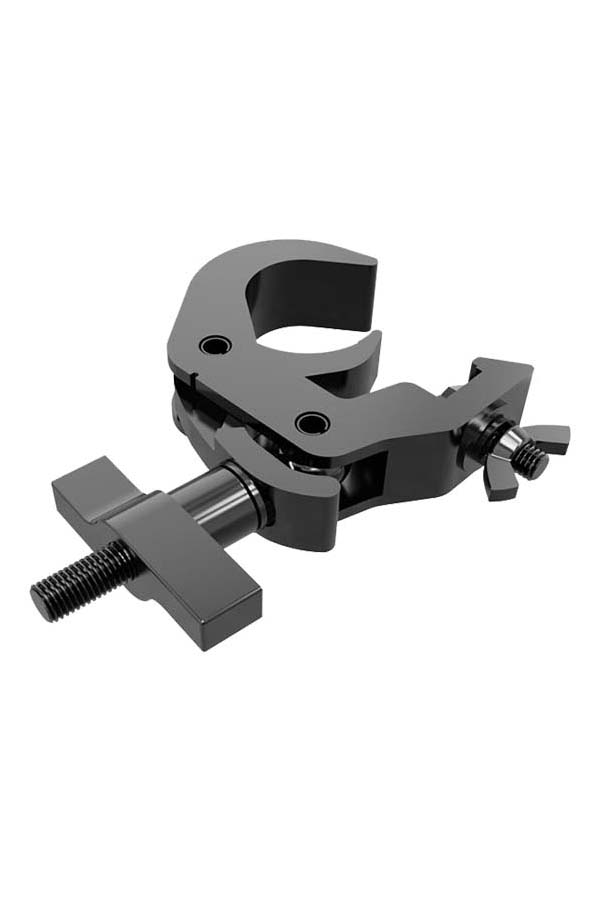Global Truss-QUICK RIG CLAMP BLK-Heavy Duty Hook Style Clamp For 50mm Tubing F31,F32,F33,F34,F44P Truss Black slant left inverted