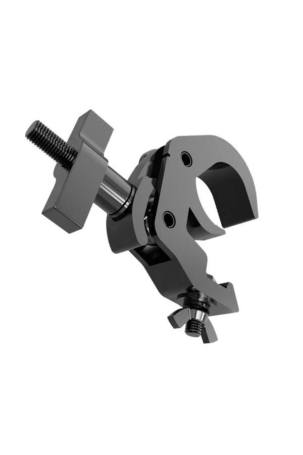 Global Truss-QUICK RIG CLAMP BLK-Heavy Duty Hook Style Clamp For 50mm Tubing F31,F32,F33,F34,F44P Truss Black slant left