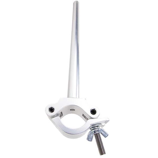 Global Truss Jr Clamp Post - 18" Aluminum Post w/ Clamp - Max Load 165Lbs..-Vertical Down 598px