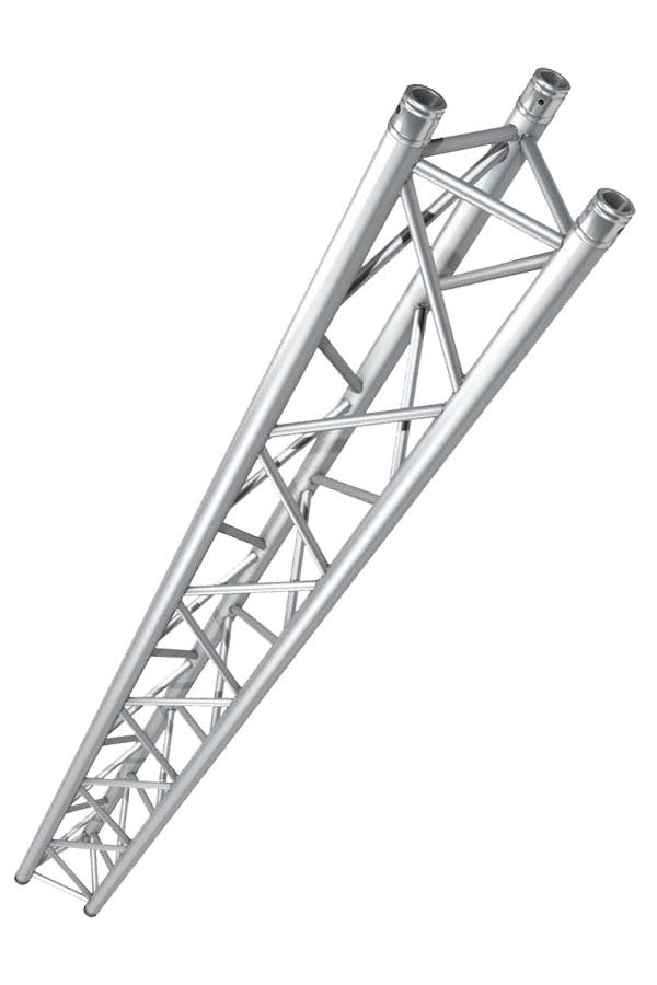 Global Truss F33 12 inch Aluminum Triangle Truss TR-4080 - 8.20 ft slant left inverted  | Stage Truss