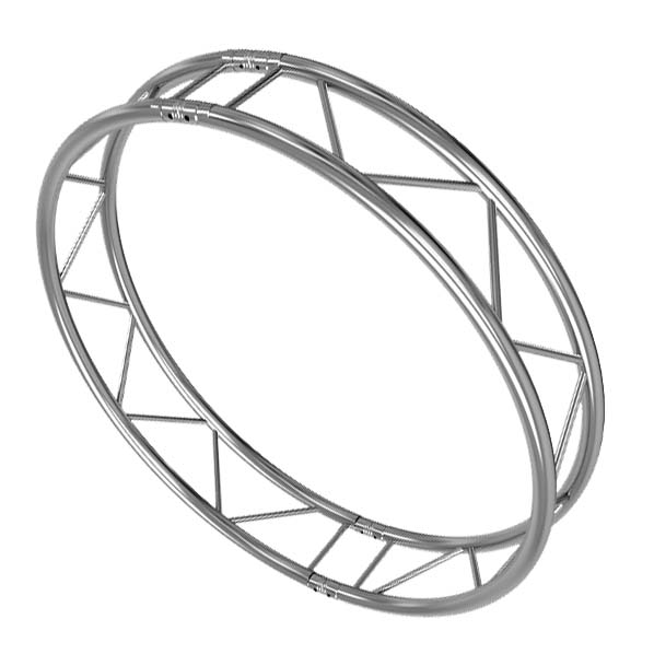 GLOBAL TRUSS F32 I-BEAM IB-C1.5-V180 - 1.5M (4.92ft) VERTICAL CIRCLE (2 x 180 DEGREE ARCS) slant left down  | Stage Truss