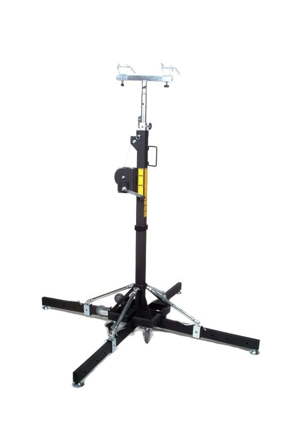 Global Truss ST-157 - MEDIUM DUTY CRANK STAND WITH OUTRIGGERS | Stage Truss