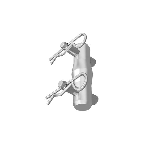 GLOBAL TRUSS 4in ALUMINUM MINI SQUARE TRUSS COUPLER F14 - CONICAL CONNECTING COUPLER vertical down