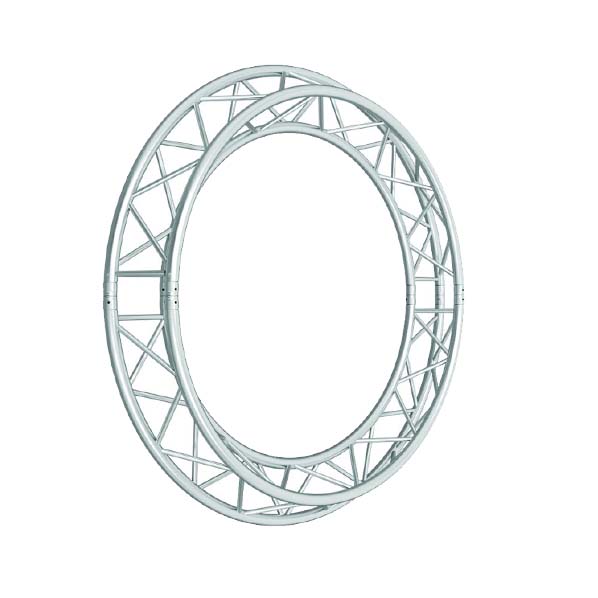Global Truss F33 12" Aluminum Triangle Truss Circle TR-C2-180 - 6.56ft vertical right | Stage Truss