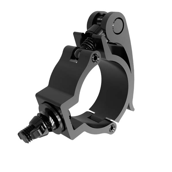 Global Truss - Jr Clamp QR BLK - Medium Duty Quick Release Clamp Black for 35mm tubing F23-F24 Truss slant right