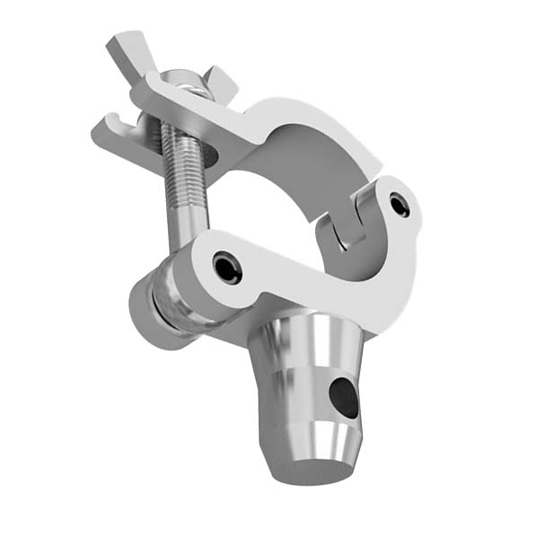 Global Truss - ST-824 SIDE ENTRY CLAMP 2-inch Wrap Around Half Coupler with Reversed Elbow vertical