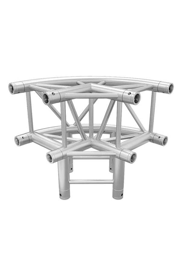 Global Truss 16x15x15 ft Trade Show Booth Display System | Stage Truss  -  2 pcs. Global Truss SQ-4126-CR-L90 3-way 90-degree Rounded Truss Corner